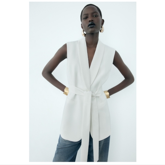 ❌️SOLD❌️TUXEDO COLLAR VEST ZW COLLECTION SIZE S - Picture 6 of 14